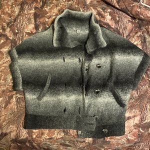 Forever21, Gray striped Sweater Cardigan, M